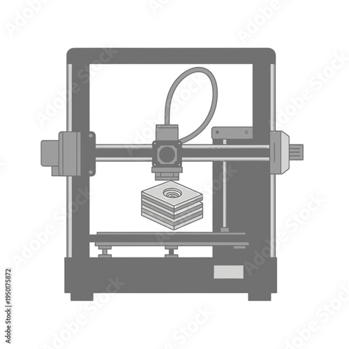 3D Printer Icon Generating Object