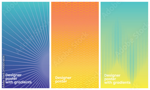 Modern gradient poster design with vibrant color transitions for creative branding and digital marketing