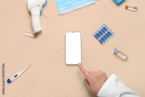 Doctor's hand pointing at b...