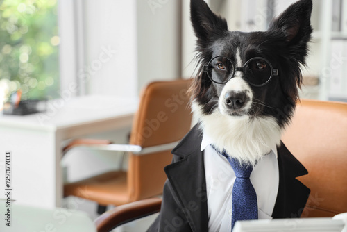 Cute business Border Collie...
