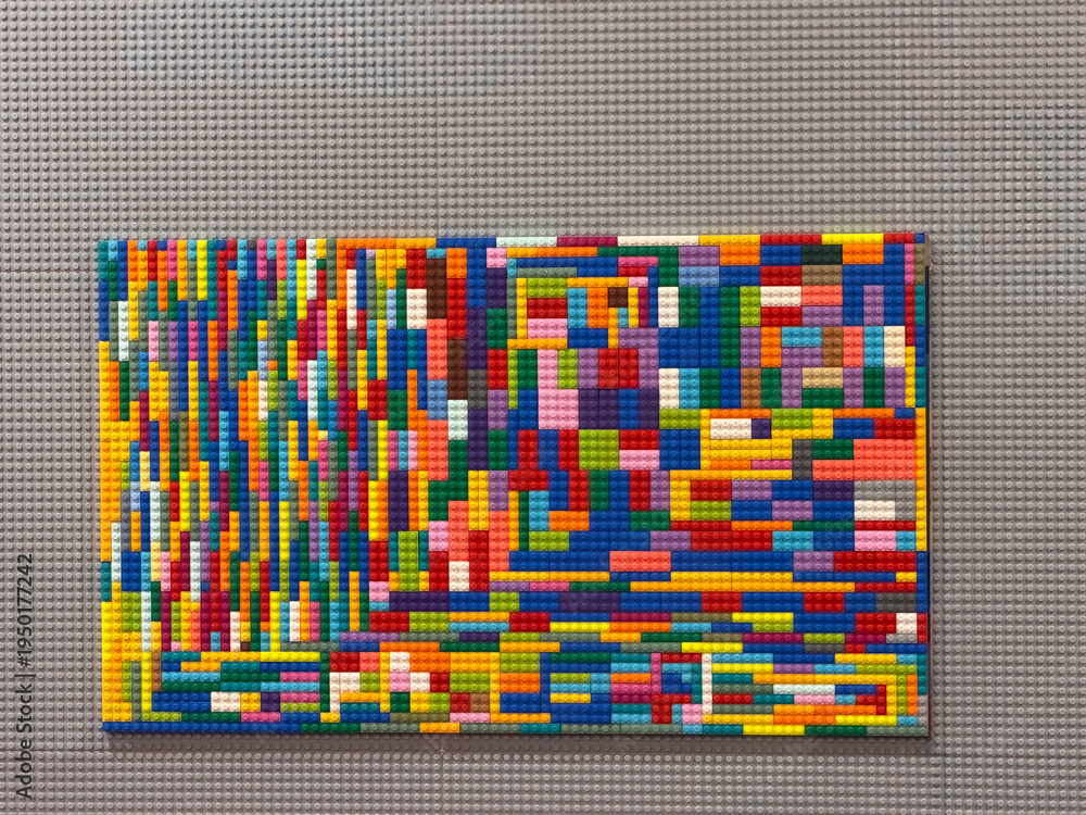 Fototapeta premium Colorful lego brick mosaic