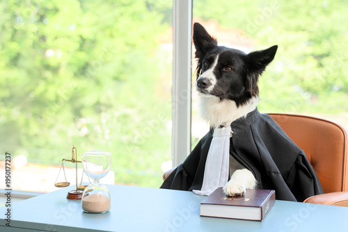 Cute Border Collie dog with...