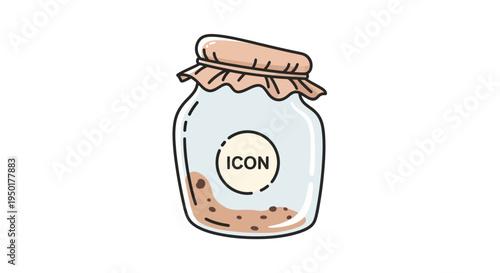 A jar with a brown lid.