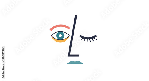 A stylized illustration of a crying eye.