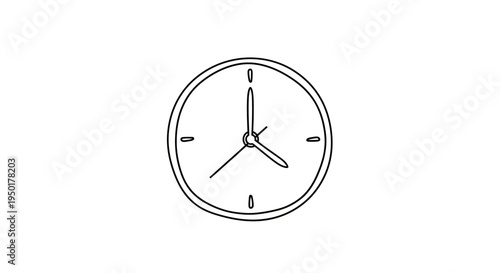 A simple line drawing of a clock.