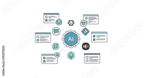 Artificial Intelligence Concept Illustration.