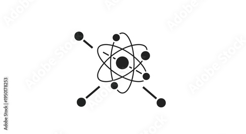 Simple atomic structure model illustration.