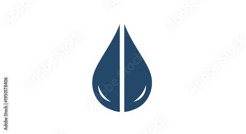 A blue water droplet logo symbol.