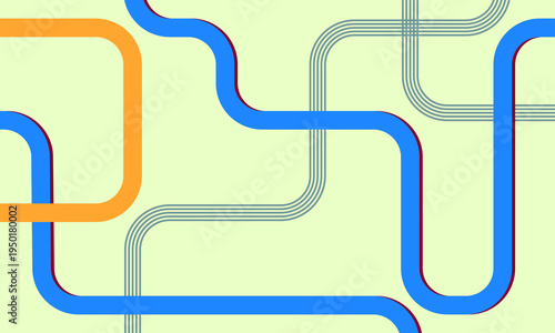 Abstract network of interconnected lines forming a complex system.