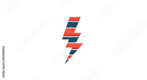 stylized lightning bolt graphic design element.