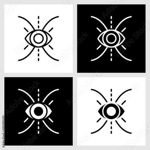 Visionary Roadmap Icon with Black and White Background