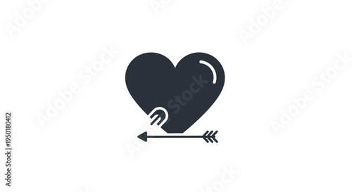 Heart pierced by an arrow symbol.