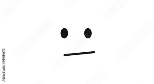 A simple emoticon face with eyes and mouth.