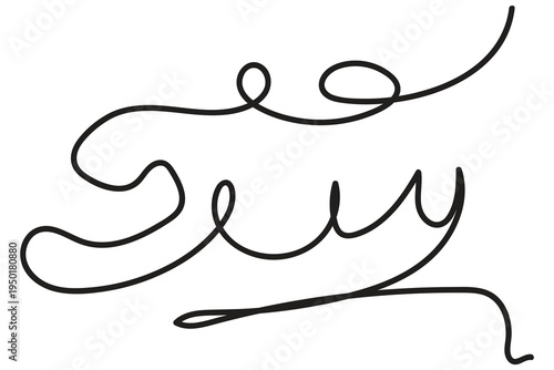 Elegant cursive signature on white background