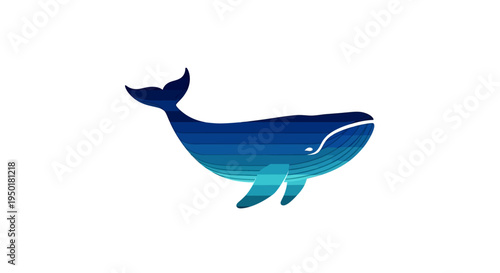 A blue whale swimming in the ocean.