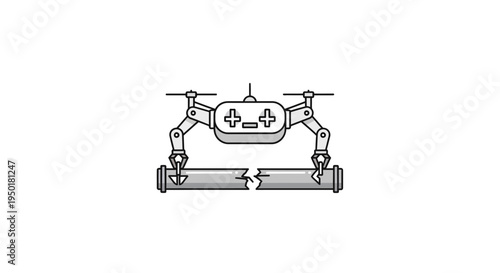 Drone with medical supplies landing.