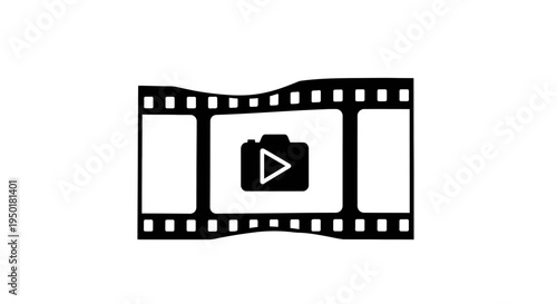 Film strip icon with play button.