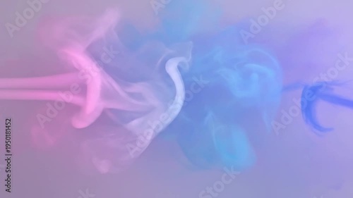 Colorful smoke shapes isolated on transparent background