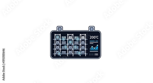 A digital temperature controlled electrical panel.