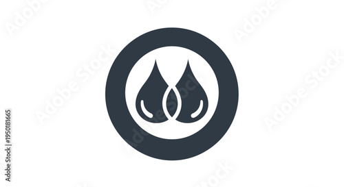 Simple water droplet logo design.