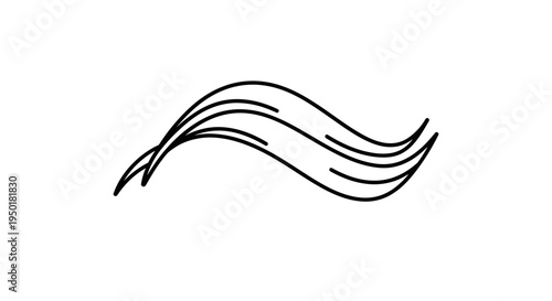 Eyelash illustration in black lines.