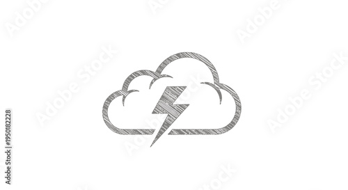 Weather icon of a lightning storm.