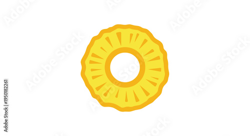 A yellow inflatable swim ring toy.