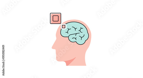 A creative mind with brain and thought.