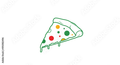A simple illustration of a pizza slice.