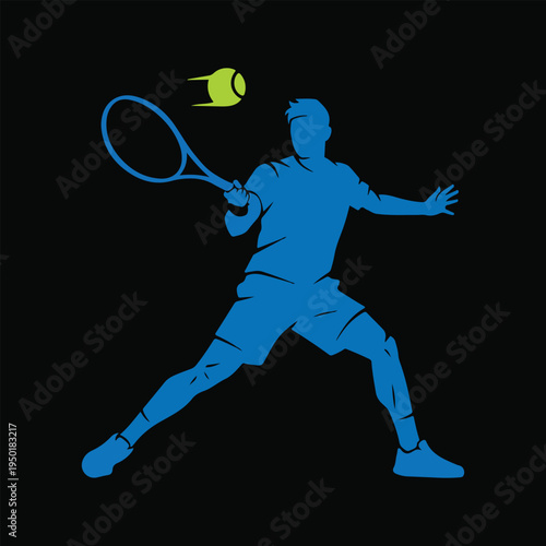 A tennis player in action swinging a racket