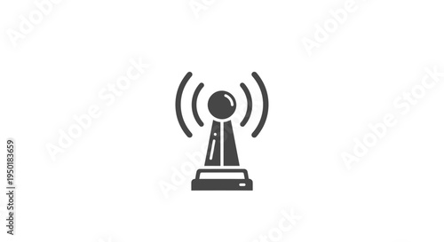 A trophy with wireless signal waves.