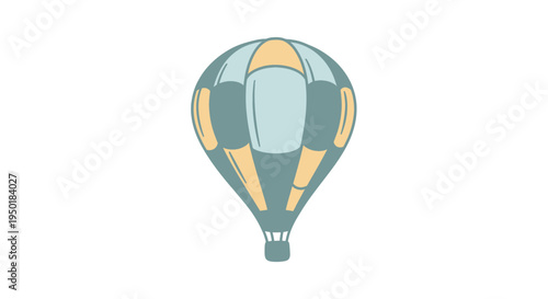 A colorful hot air balloon floating.