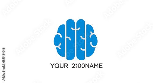 Brain logo with airplanes and customizable text.
