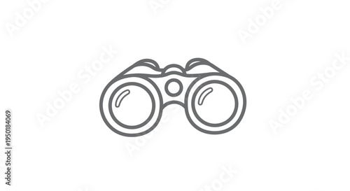A simple line drawing of binoculars.