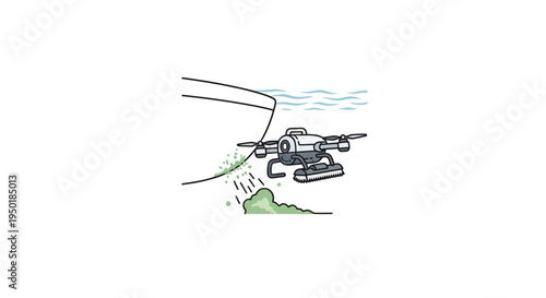 aerial vehicle flying over green land.