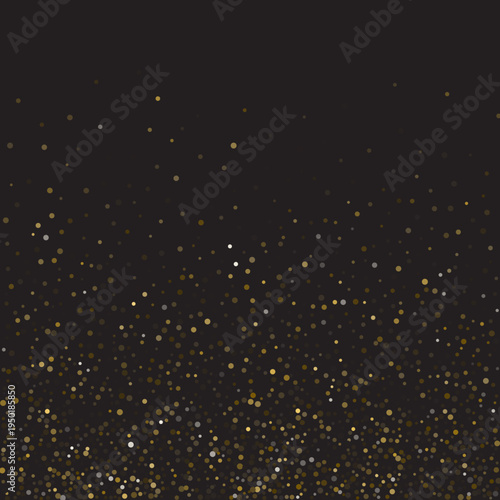 Luxury gold glitter bokeh particles gradient background elegant festive celebration glamour shimmer overlay template banner