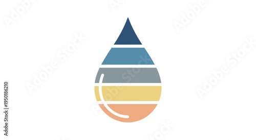 Colorful water drop logo design.
