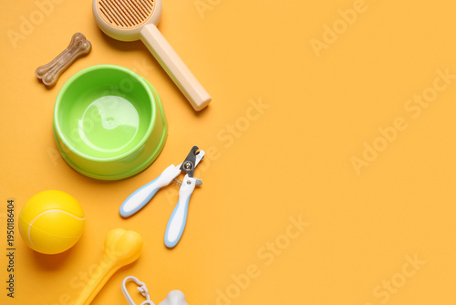 Food bowl and different pet...