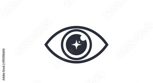 a black and white eye icon.