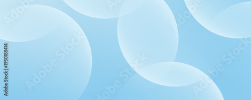 Abstract minimalist banner background, pastel colorful, blue and white gradations. Circle effect style art