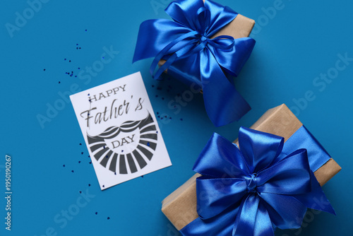 Postcard with gift boxes an...