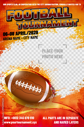 Dynamic Football Tournament Announcement Poster Design
