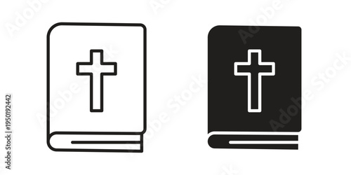 Bible icon symbol vector elements for infographic web. EPS10