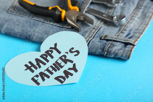 Stylish jeans with greeting...