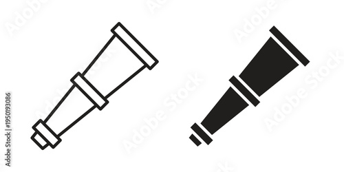 Boat Telescope icon symbol vector elements for infographic web. EPS10