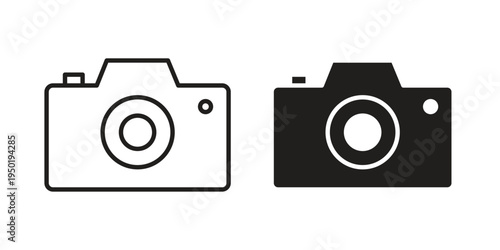 Camera icon symbol vector elements for infographic web. EPS10