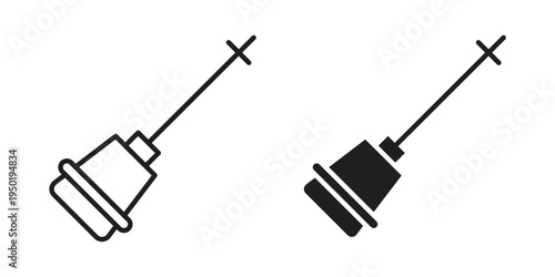 Car dipstick icon symbol vector elements for infographic web. EPS10