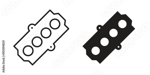 Car gasket icon symbol vector elements for infographic web. EPS10