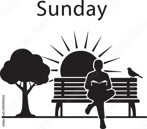 A sunday in the park with a book