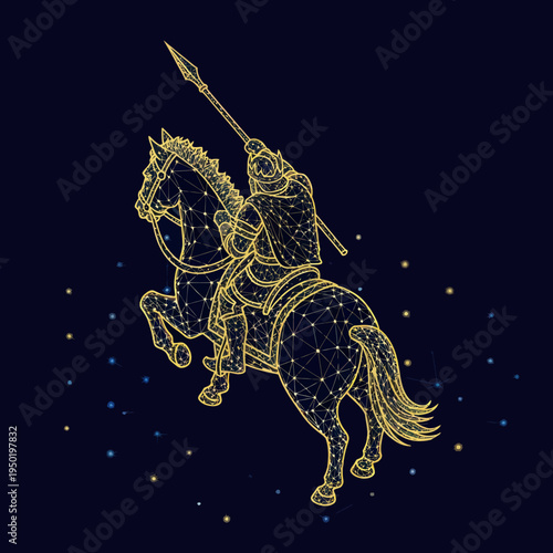 Constellation of Sagittarius Horse Rider Stars.